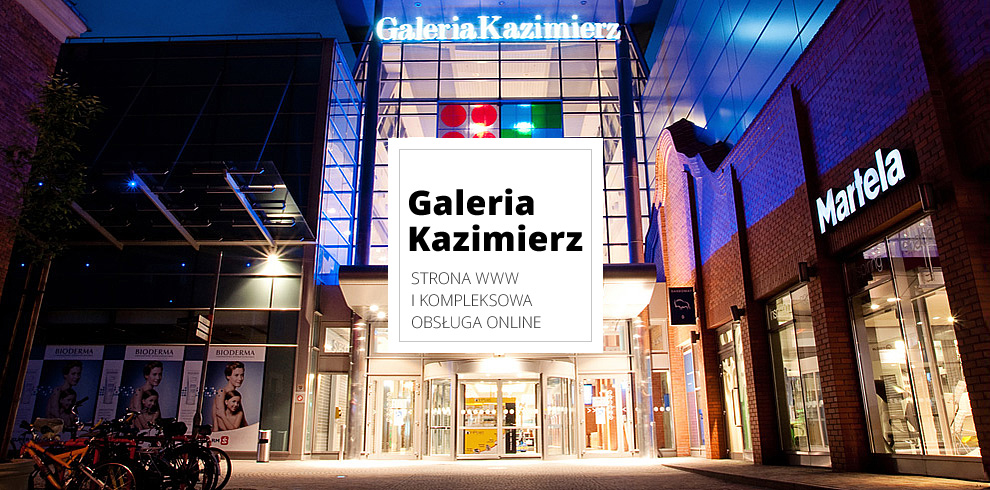 Galeria Kazimierz - realizacja strony www i kompleksowa obsługa online
